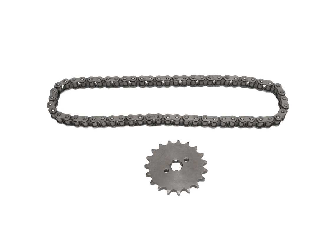 Kit De Cadena Y Piñón De Acero 428 19t 17 Mm De 60 Eslabones Para Motocicletas De 50 Cc A 250 Cc - Alta Durabilidad