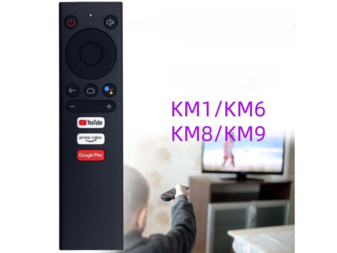 Mando a distancia para TV compatible con decodificadores Mecool Km1, Km6, Km8, Km9 y Km8s con voz XIAOMOYU.