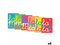 Libreta de anillas Lamela Din A4, 80 hojas (6 unidades)