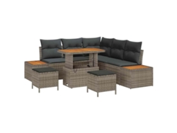 Maison Exclusive - Conjunto De Sofás De Jardín Con Cojín 8 Pcs Gris Poliratán