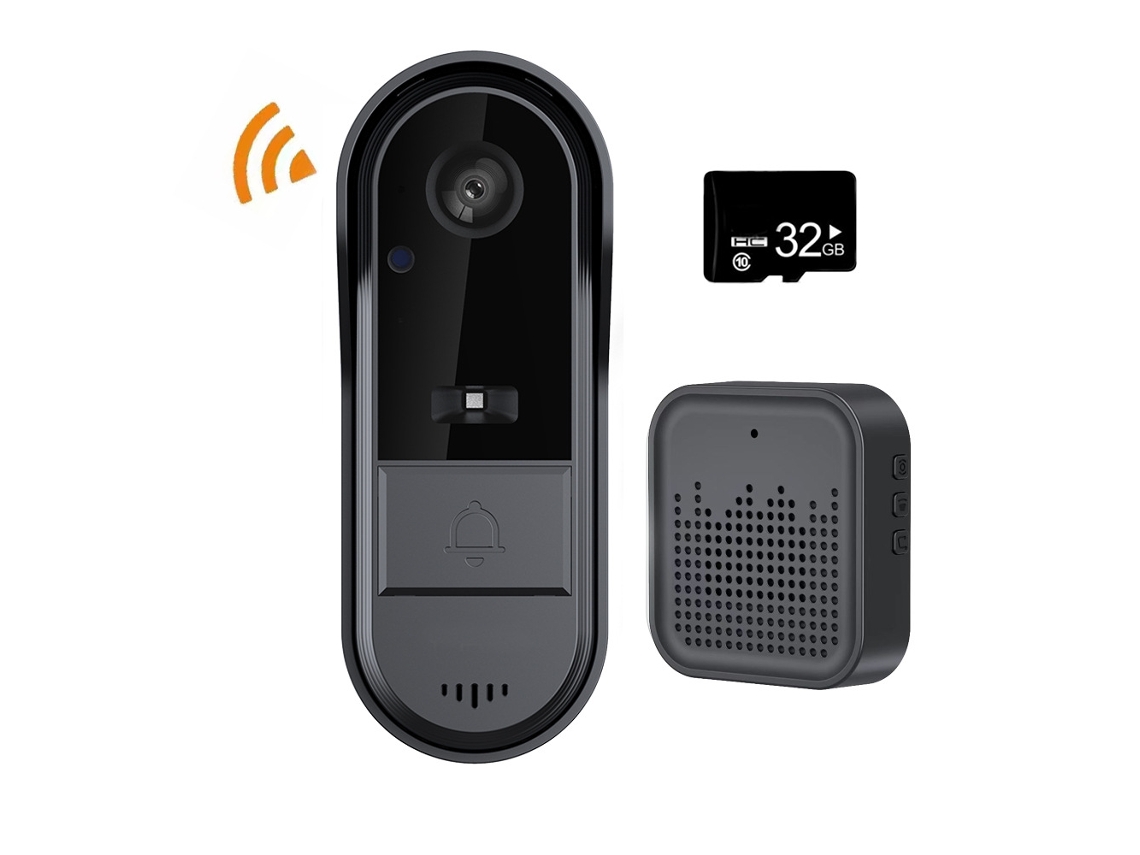 Videoportero Inalámbrico Con Tarjeta De 32 Gb, Intercomunicador Bidireccional, Visión Nocturna Infrarroja (modelo M15) Czhhmart