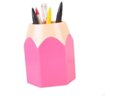 Portalápices rosa para lápices y bolígrafos, organizador de escritorio, contenedor portátil.