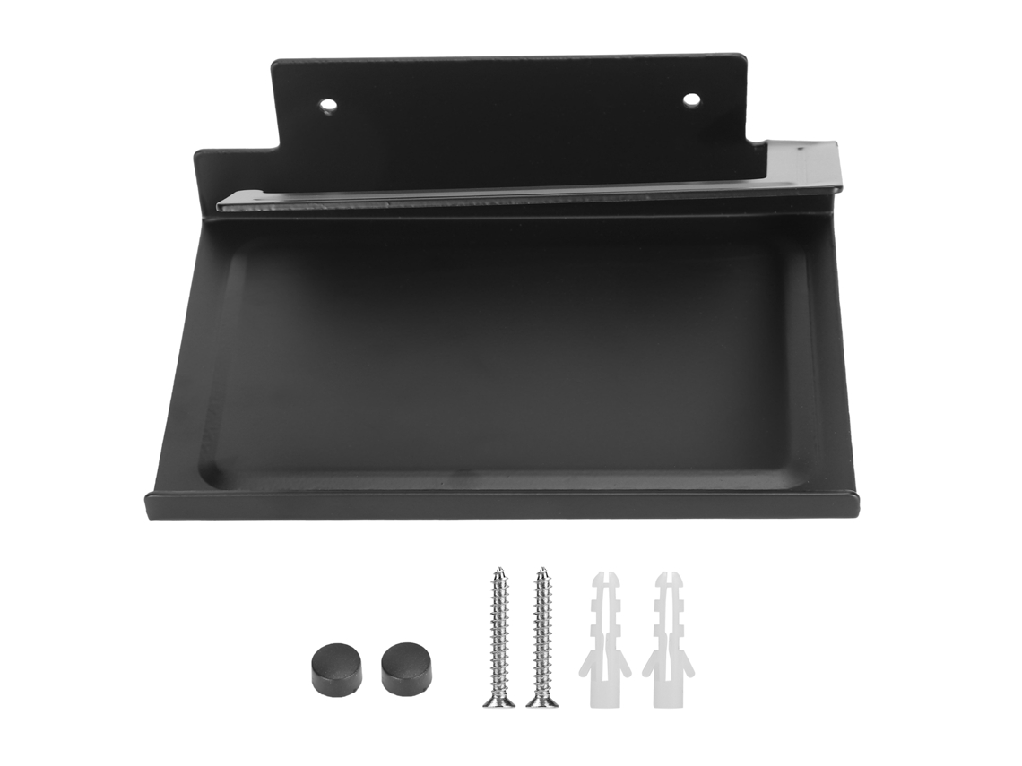 Portarrollos de papel higiénico de pared con soporte para teléfono móvil, accesorio de baño negro