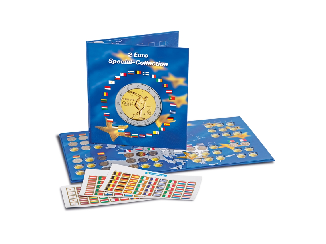 Álbum de monedas Presso Leuchtturm, colección de 2 euros