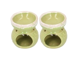 2 Piezas Quemador De Aceite Esencial Cerámica Para Aromaterapia Incenso Con Diseño Exquisito Y Capacidad 30ml