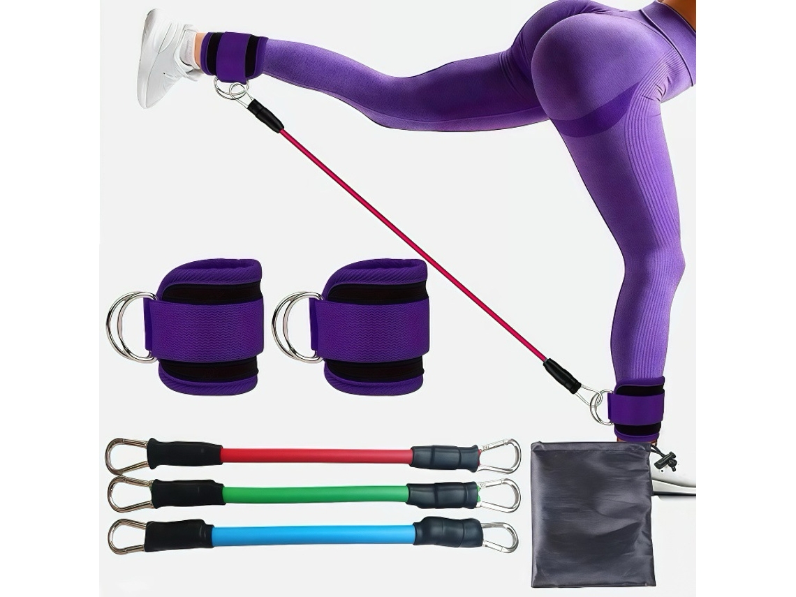 Banda Elástica De Resistencia Para Estiramiento De Piernas, Correa De Entrenamiento Para Piernas (Morado)  DIGITALLAB