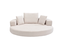 Sofá Cama Plegable 173x176 Cm - Modular, Cojines, Tapizado De Pana - Beige Claro