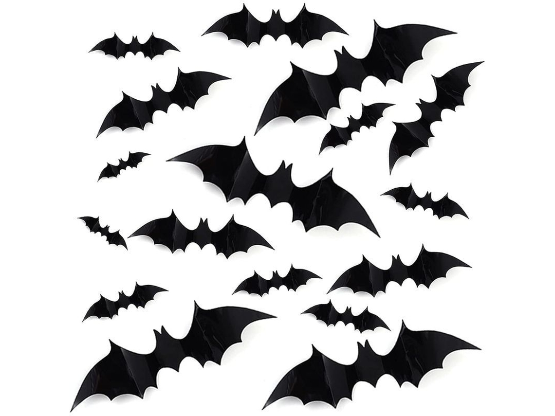 Pegatinas 3d De Murciélagos Terroríficos En Pvc Para Decoración De Halloween, Juego De 32 Piezas.