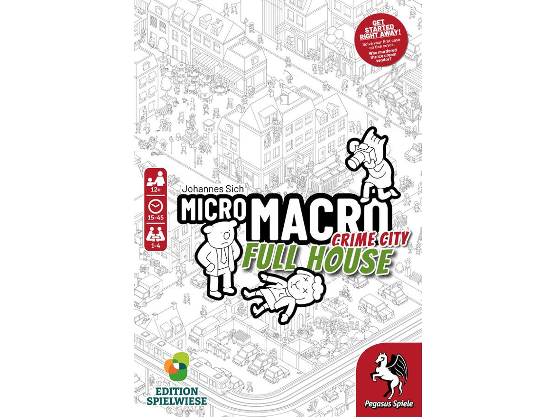 Juego de Mesa PEGASUS SPIELE MicroMacro: Crime City 2 - Full House (Edad Minima: 12 años)