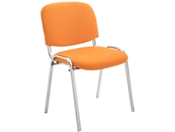 Silla de visita Ken en tela cromada naranja CLP