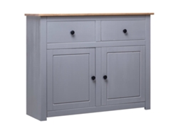Lovely Home Aparador 93X40X80 Cm Pino Macizo Panama Gris
