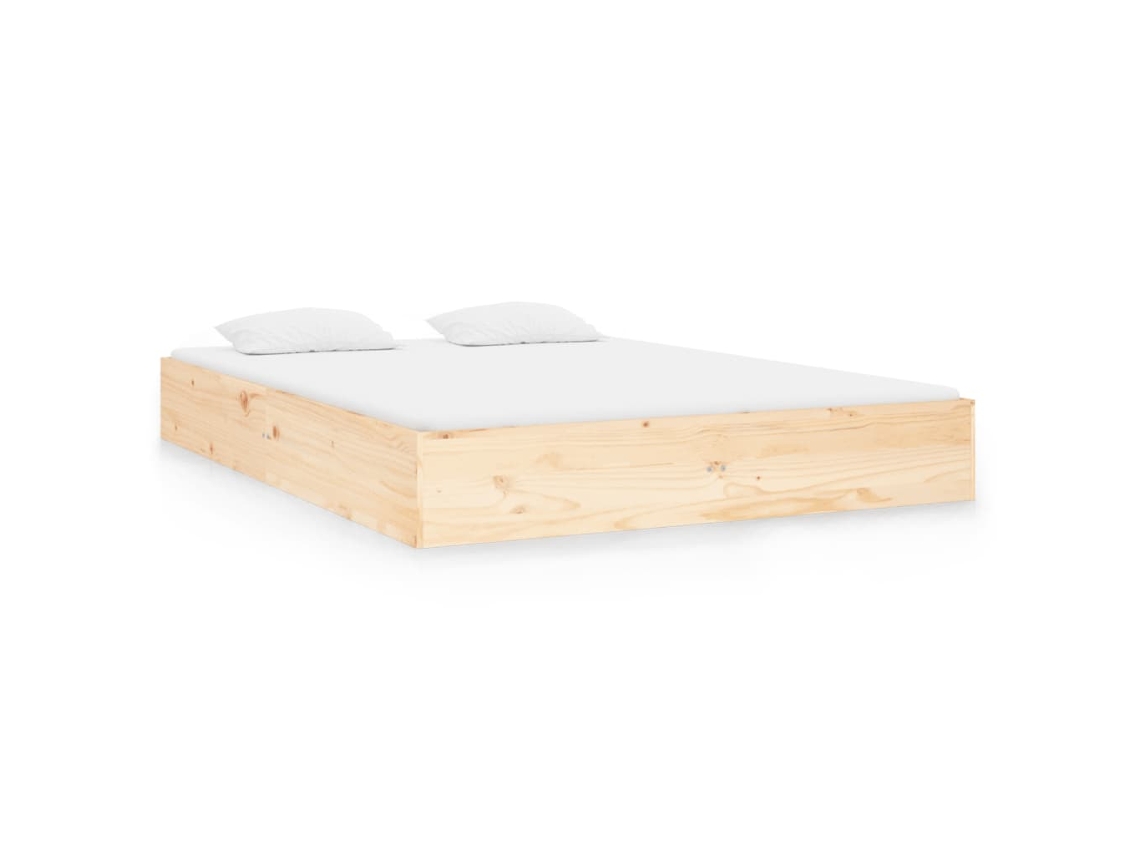 Maison Exclusive - Estructura De Cama Sin Colchón Madera Maciza 140x190 Cm