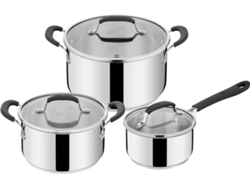 Juego de Ollas de Cocina TEFAL Jamie Oliver Acero Inoxidable (3 Piezas - 16/20/24 cm)