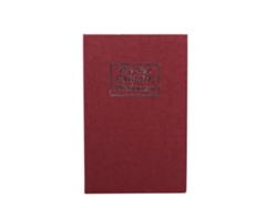 Caja Fuerte Con Forma De Libro Y Cerradura De Combinación Para Dinero Y Joyas - Roja