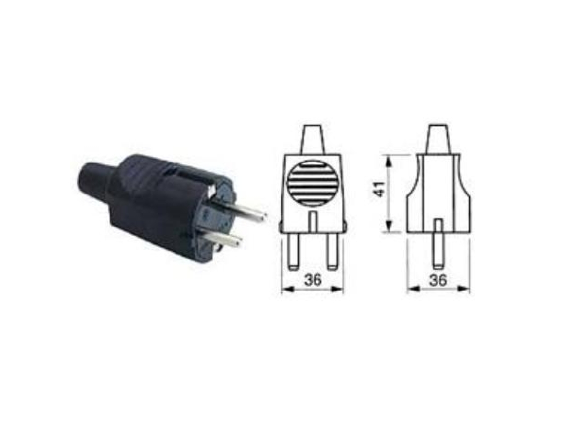 Clavija bipolar 16a.250v 16706 cn