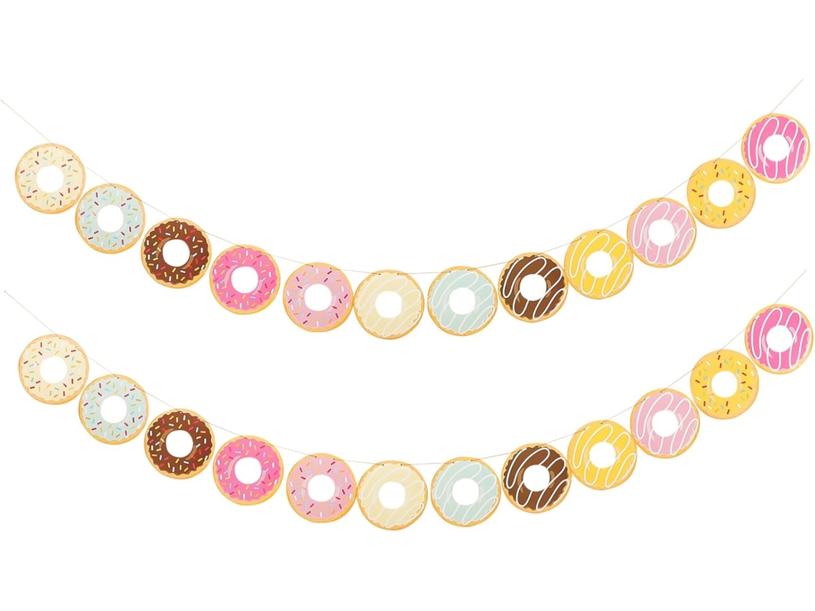 2 Piezas De Banderines Para Tirar De Donas, Decoraciones De Pared Para Exhibir Donas