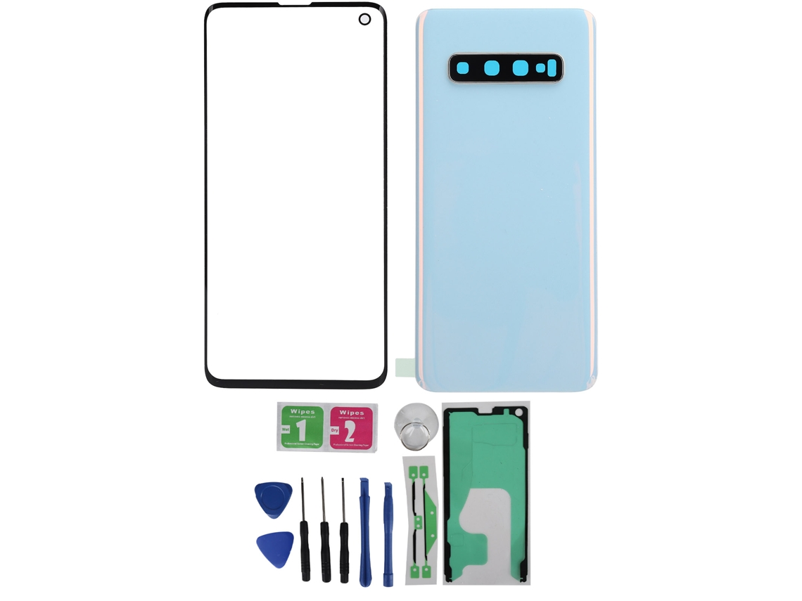 Substituição De Tampa De Vidro Traseiro E Painel Externo Para Samsung S10 G973 Branco Com Ferramentas