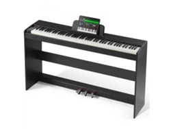 Piano Digital De 88 Teclas Con Conectividad Bluetooth, Midi Y Pedal De Sustain Tekmaquinas