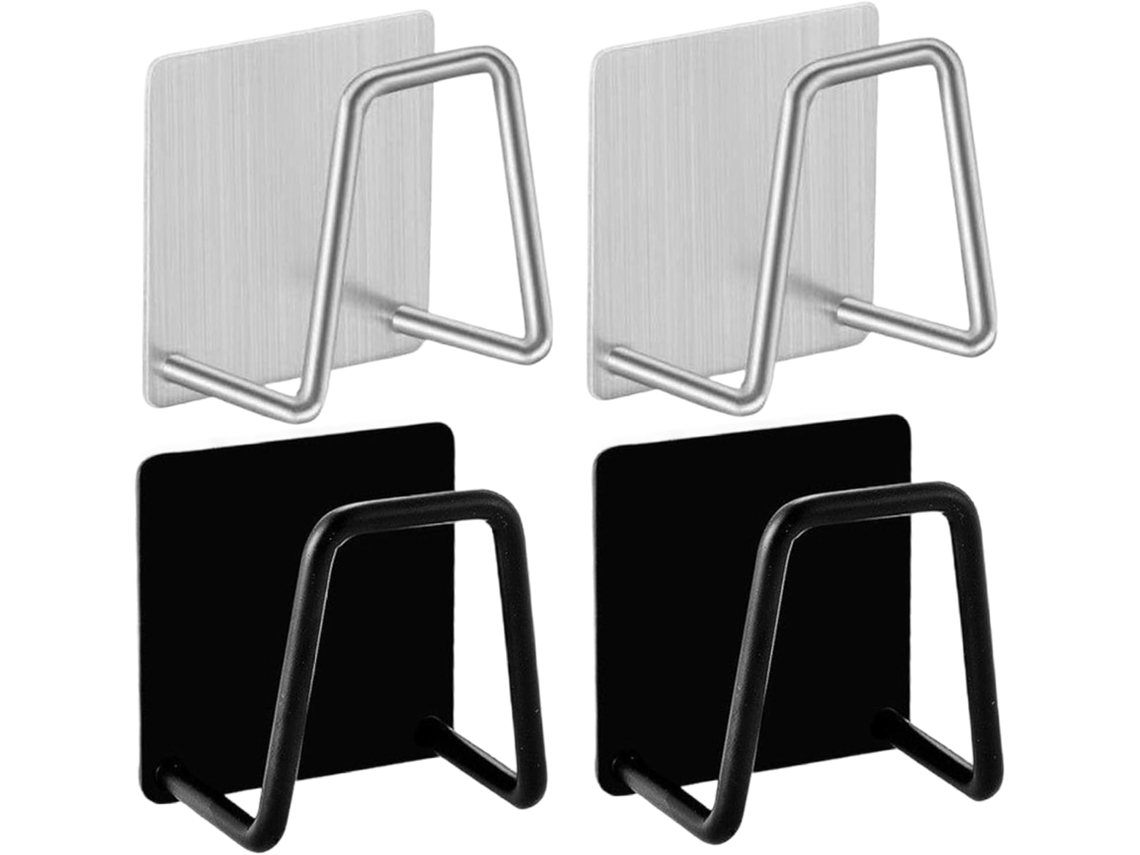 Soporte Para Esponja, Acero Inoxidable, Autoadhesivo, 4 Unidades