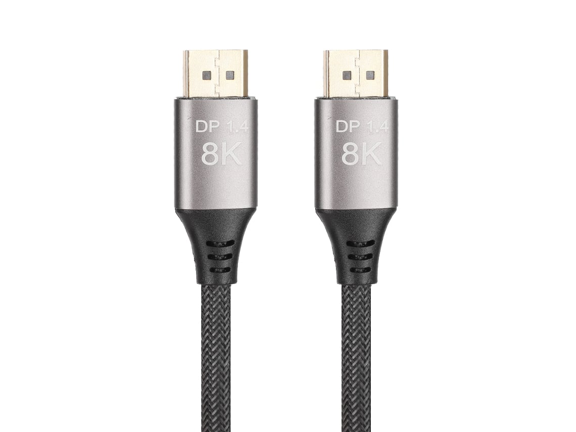 Cabo Displayport Dp 1.4 8k 4k 32.4gbps Conector Ouro 24k 2m/6.56ft Acessório De Computador