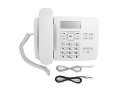 Teléfono Kx T7001 Para Hogar Y Negocios Con Sistema Dual Fsk/dtmf Y Pantalla Lcd Blanca.
