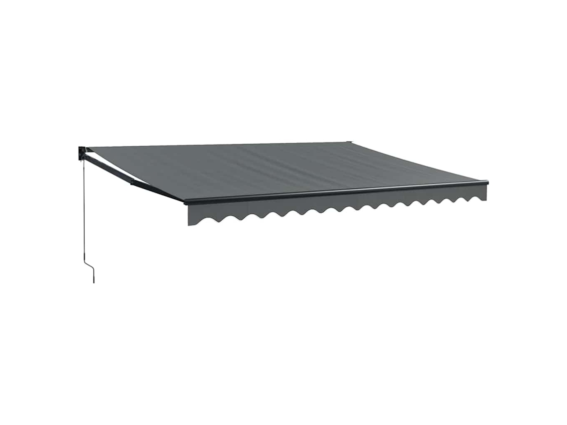 Maison Exclusive - Toldo Retráctil Aluminio Y Tela Gris Antracita 4x3 M