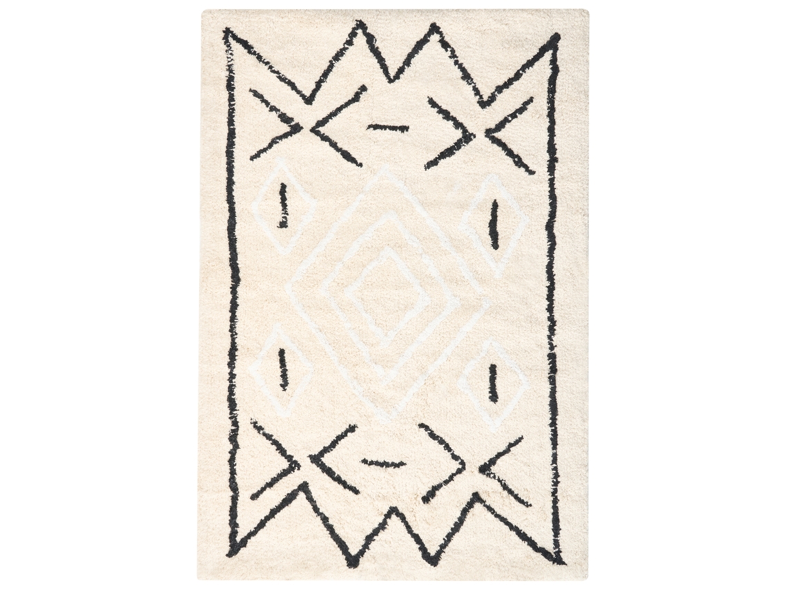 Tapete Casa De Banho Untla Creme Claro 60 X 90 Cm Algodã£o