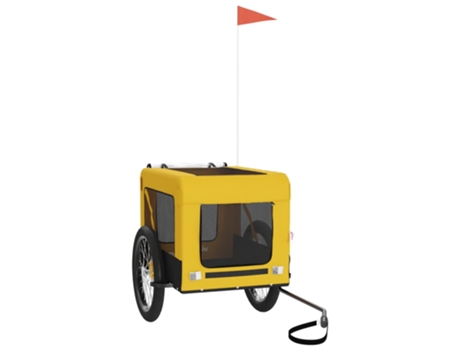 Remolque De Bicicletas Para Mascotas VIDAXL Amarillo Hierro (68,5x135x73,5 cm)