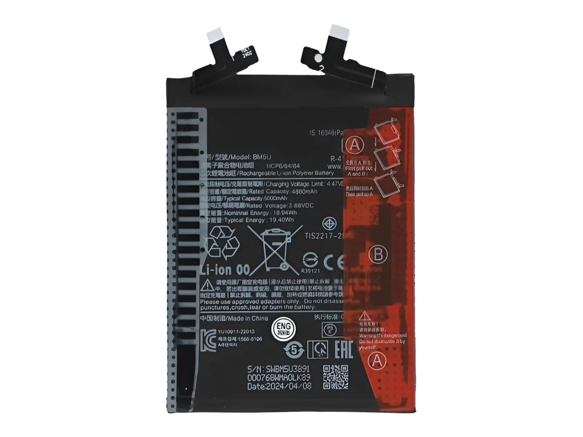 Batería Interna para Redmi Note 13 Pro Plus 5G 5000mAh Modelo BM5U Negra Clappio