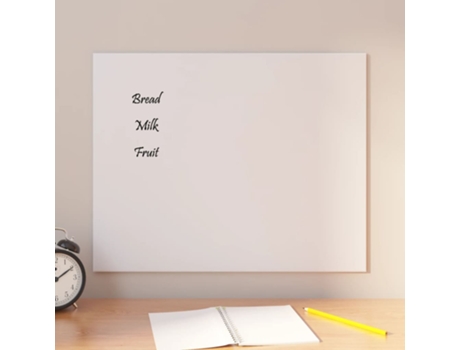Pizarra magnética de pared vidrio templado blanco 50x40 cm VIDAXL