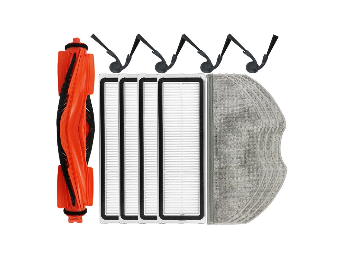 Kit Repuesto Compatible Robot Xiaomi S40/s40c, Cepillo Principal, Laterales, Filtros Hepa Y Almohadillas Fregado Suelo