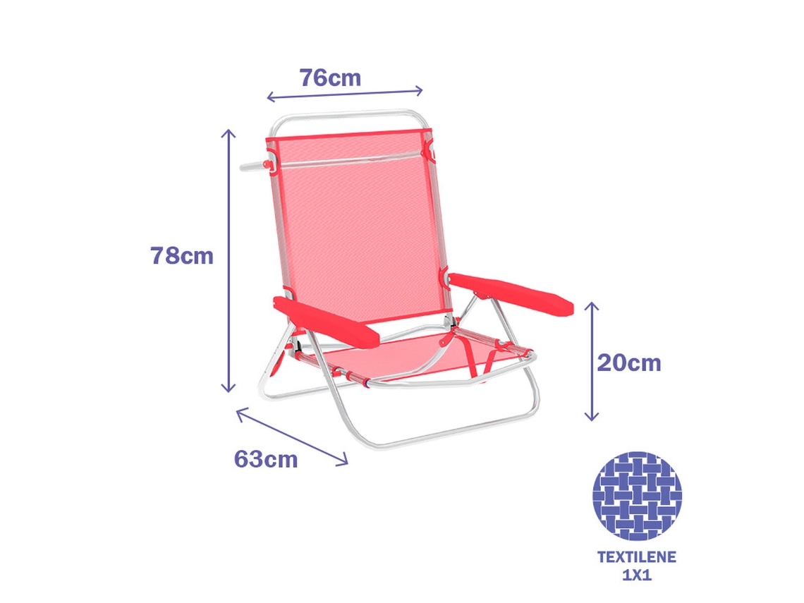 Silla Plegable Marbueno Coral 63 x 76 x 78 cm