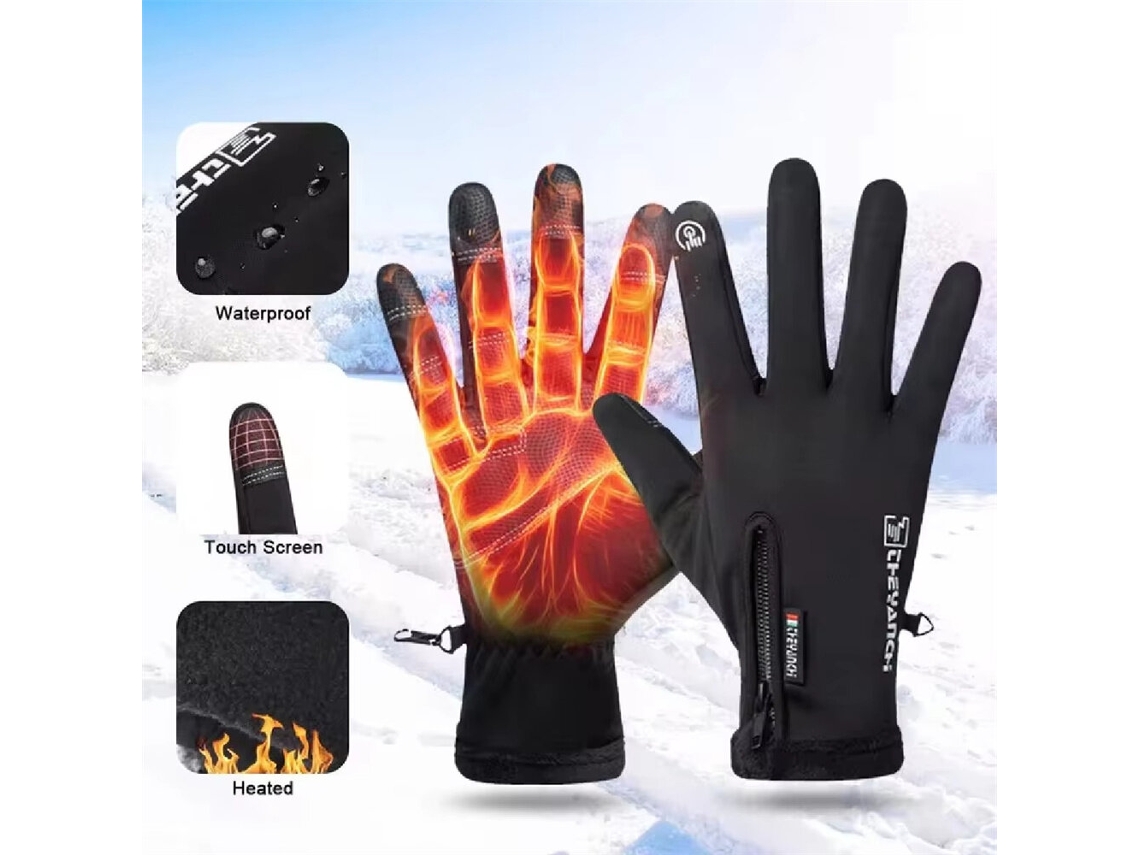 Preto Tamanho 2xlxanes Luvas Inverno Atividades Ar Livre Tela Sensível Toque Motociclismo Neve Esqui Pesca Impermeáveis Térmicas