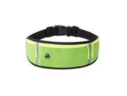 Cinturón deportivo sencillo Yuysan con tres bolsillos, multiusos para teléfono móvil, llaves y objetos pequeños, color verde.