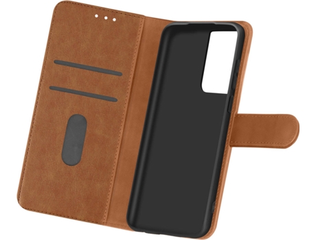 Carcasa y Soporte Samsung Galaxy S21 Ultra AVIZAR Cartera y Suporte Marrón
