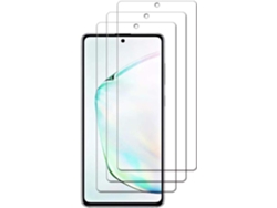 Conjunto de Protectores de Pantalla Filme Dureza Antiriscos Sem Bolhas Alta para Samsung Galaxy A81 HONGWE. Vidrio Templado (3un)