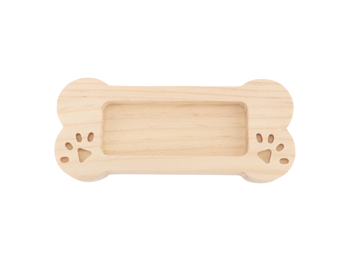 Porta Tarjetas De Negocio De Madera En Forma De Hueso Organizador Ligero Exhibidor Rack Stand