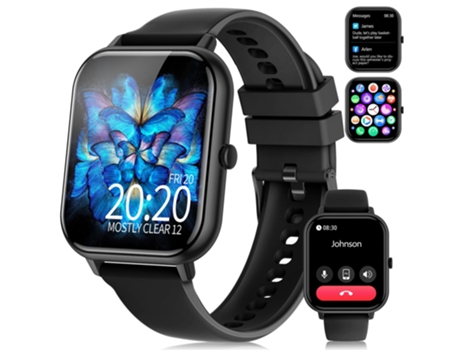 Smartwatch para Mujeres y Hombres Responder/Hacer Llamadas, Reloj de Fitness de 1,83 con Monitor de Ritmo Cardíaco y de Sueño, Contador de Pasos, C...