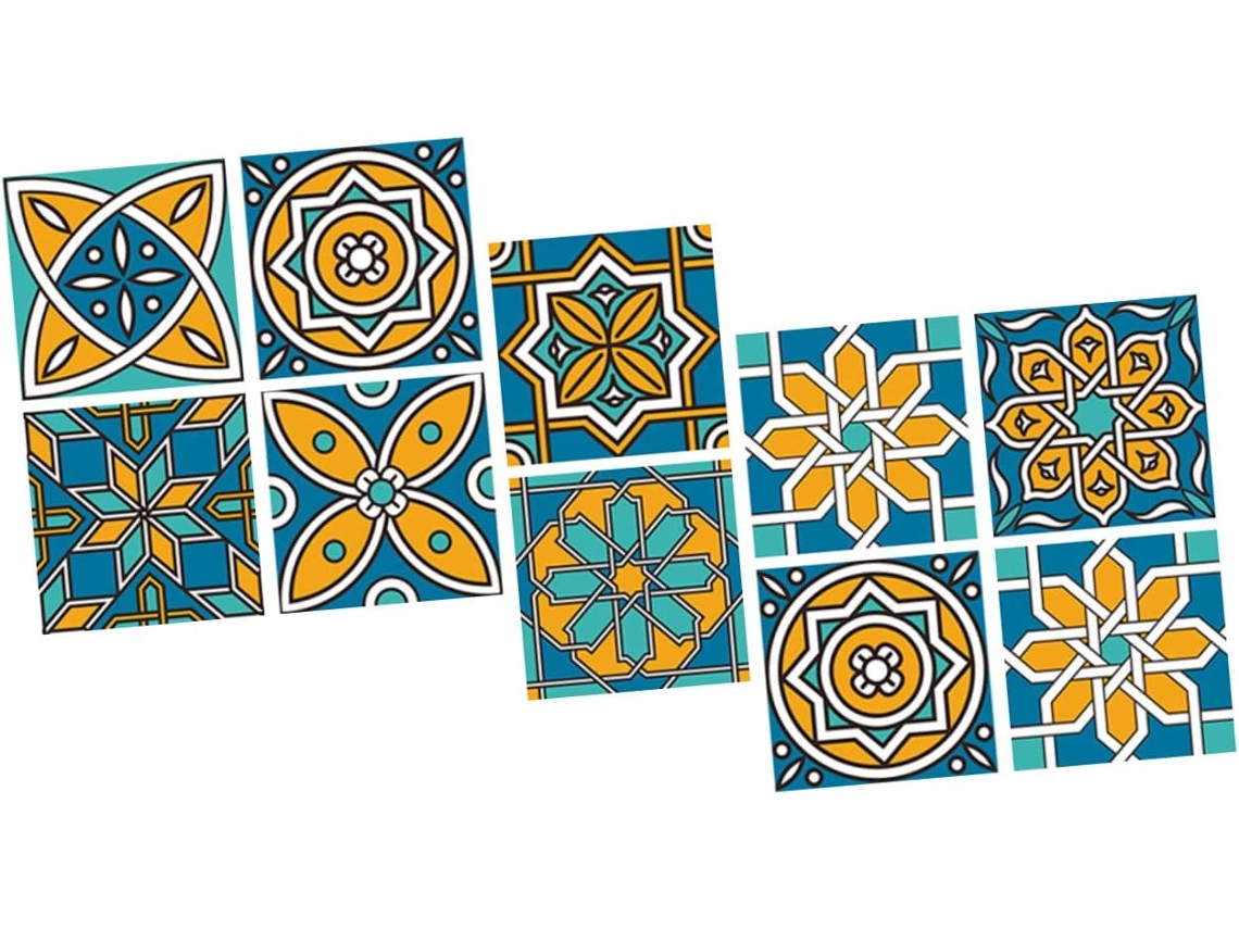 10 Piezas De Pegatinas Autoadhesivas Para Azulejos, Impermeables, Para Decoración De Paredes.