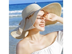 2026-sombrero De Paja Planchado Con Lazo Grande Para Mujer, Ala Ancha Plegable, Protección Uv 50+ Para Verano, Playa Y Viajes