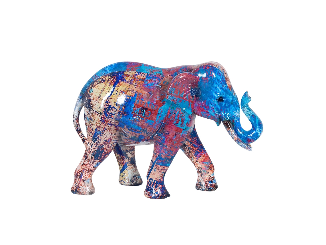 Figura De Elefante Colorido De Resina Figuras Africanas Y Elefantes Colección Étnico Signes Grimalt BY SIGRIS