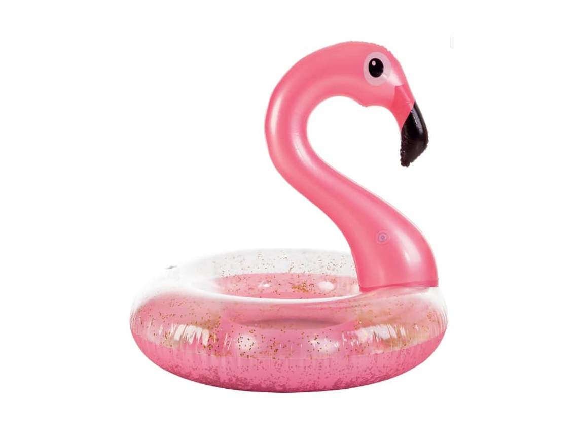 Flotador Flamenco Inflable Con Purpurinas Aremar 115cm Bestway