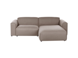 Sofá De Esquina Beliani Faaborg De Tecido Creme 250x162x73