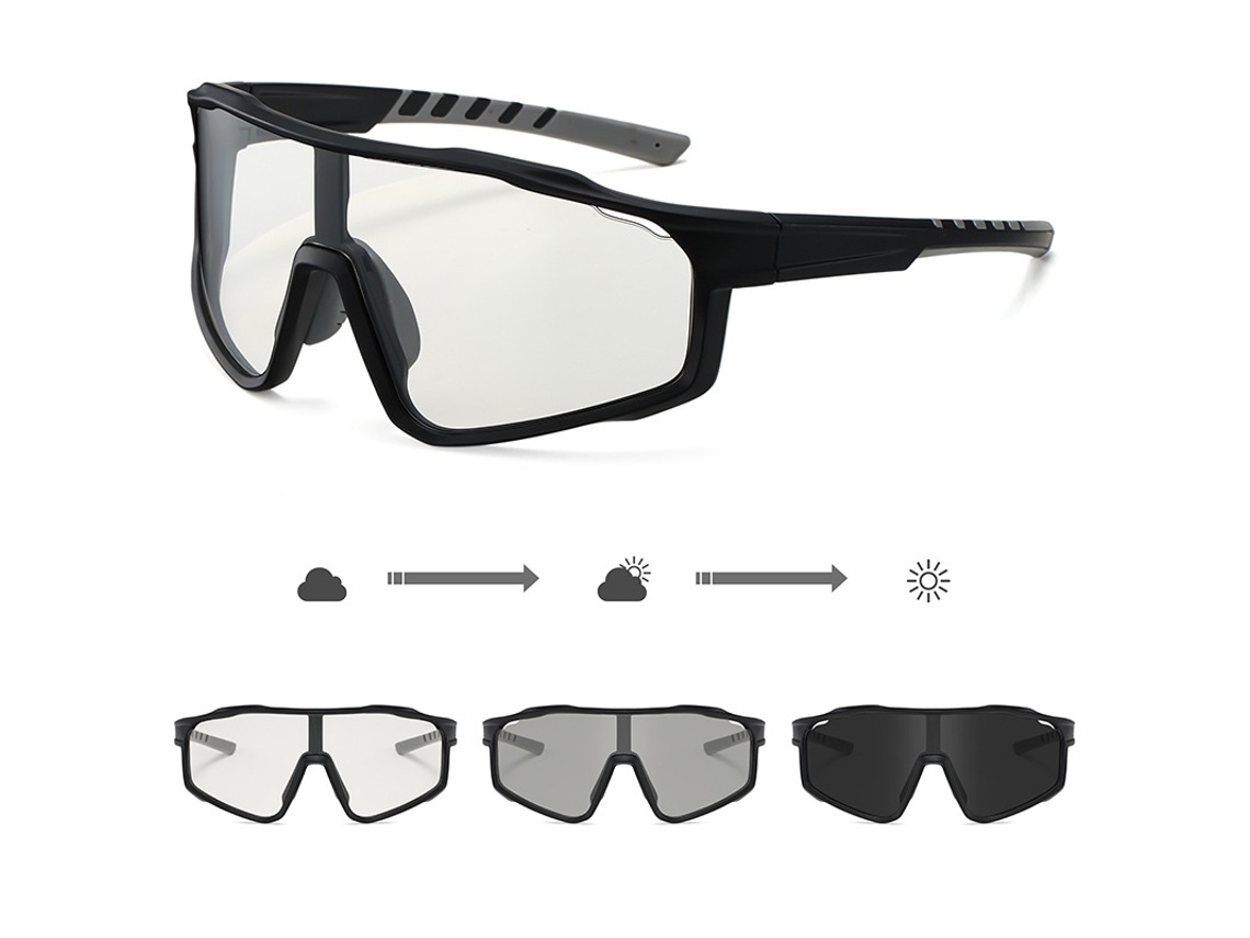 Gafas De Sol De Ciclismo Que Cambian De Color Para Hombres Y Mujeres Gafas De Ciclismo De Montaña Para Deportes Al Aire Libre Negro Gertiz
