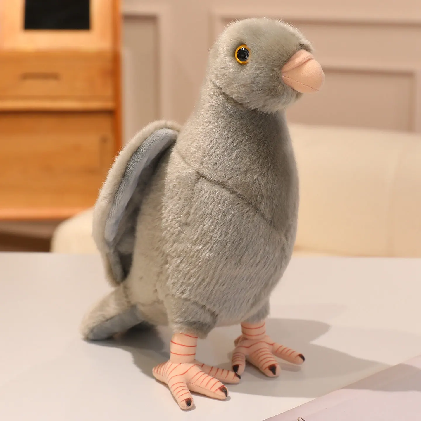 (pombo Cinza De 30cm) Brinquedo De Pelúcia De Pombo Simulado, Boneco Da Paz