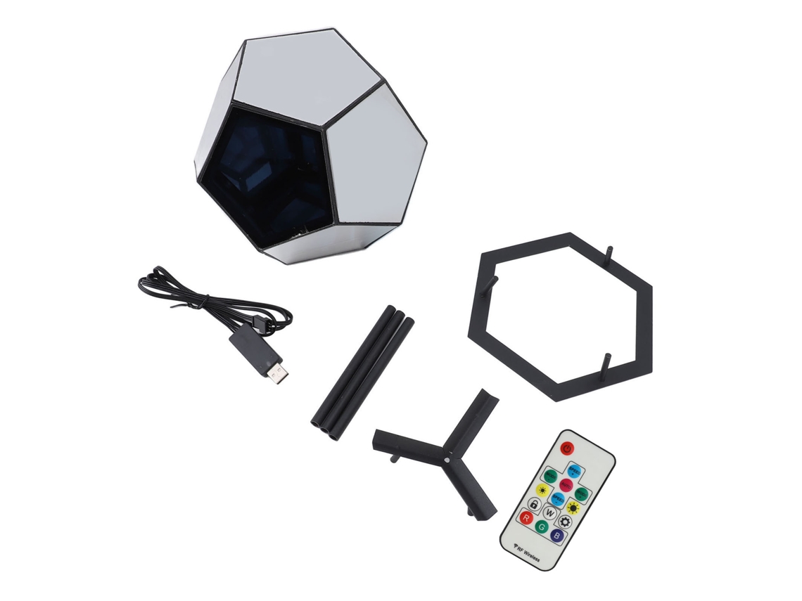 2026-lámpara Led Dodecaedro Usb Sincronizada Con Música Cambio De Color Para Habitación Y Sala De Juegos