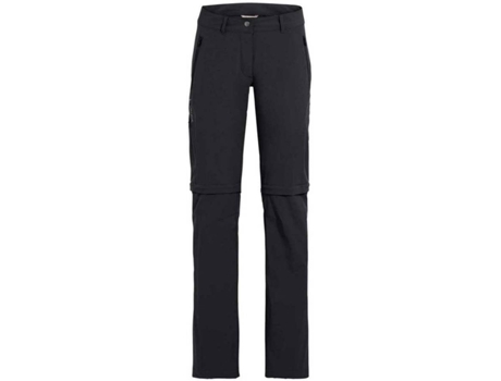 Pantalones para Mujer VAUDE Farley Stretch Zip Off Regular Negro para Montaña (34)