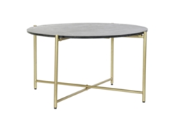 Mesa de centro de mármol y hierro negro, 81x81x44cm ALEXANDRA HOUSE LIVING
