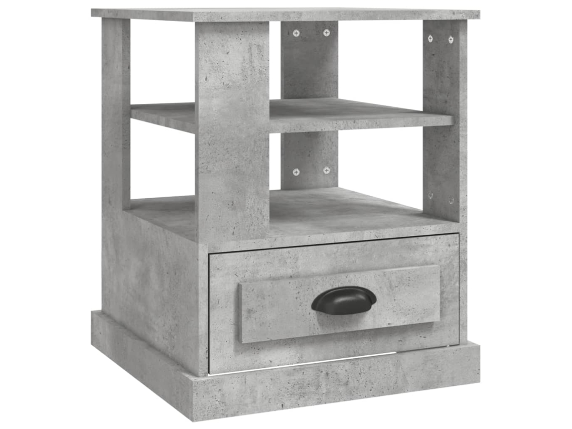 Mesa auxiliar en derivados de madera gris cemento MAISON EXCLUSIVE 50x50x60 cm