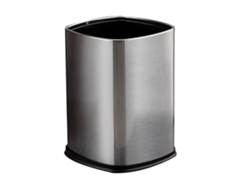 Cubo de basura rectangular de acero inoxidable de 12 l sin tapa para sala de estar, cocina y oficina.
